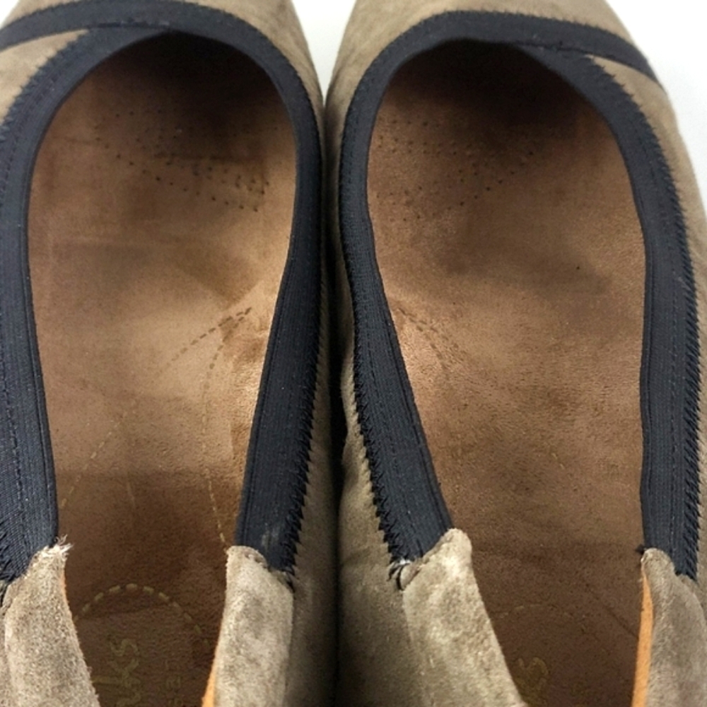 Clarks Artisan Daelyn Hill Suede Leather  Tan & Black Platform Low Wedge… - Picture 12 of 16